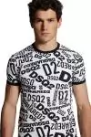 dsquared2 short sleeve t-shirt fit dsq logo hommesy white